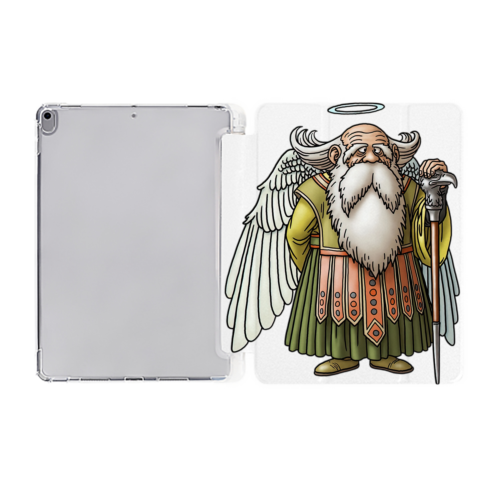 （画像用） ドラゴンクエスト Doragon Kuesuto Dragon Quest IPad ケース ペン収納付き 三つ折りスタンド PUレザー×シリコン 対応機種9.5/10.5/10.9インチ